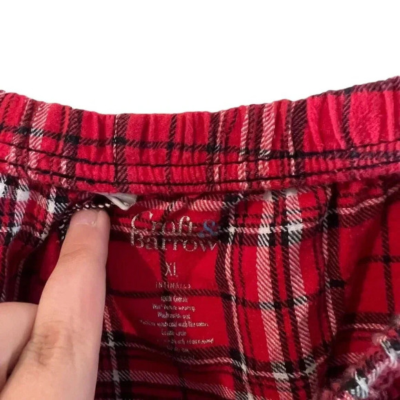 Croft & Barrow Red Plaid Pajama Pants Womens XL Drawstring Elastic Waist Bottoms - Picture 4 of 4